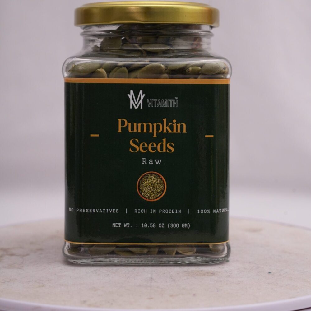 Vitamith Raw Pumpkin Seeds | Nutrient-Dense Superfood for a healthier lifestyle (GH) - 250gm
